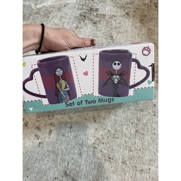 Valentines Day Nightmare Before Christmas Purple Heart Mugs BNIB Sally & Jack - Picture 4 of 4